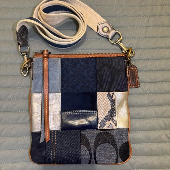Coach Handbags - Vintage Coach crossbody denim patchwork purse
